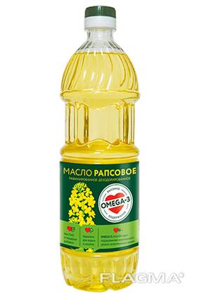 Масло рапсовое раф. дез. оптом в бутылках и наливом.